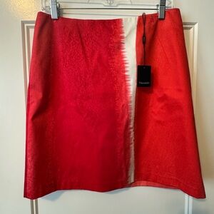 NWT Tahari Behnaz Skirt Teaberry Peach Freeze Orange Size 8